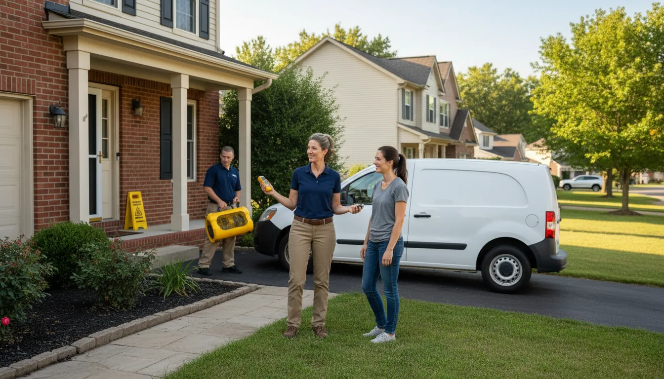 Residential water damage restoration in Elmwood, IL